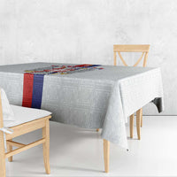 Serbia Coat Of Arms Srbija Eagle Tablecloth Traditional Serbian Heraldic Crest White Double Headed Eagle