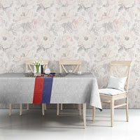 Serbia Coat Of Arms Srbija Eagle Tablecloth Traditional Serbian Heraldic Crest White Double Headed Eagle