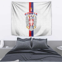 Serbia Coat Of Arms Srbija Eagle Tapestry Traditional Serbian Heraldic Crest White Double Headed Eagle