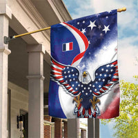 French American Heritage Month Garden Flag USA Eagle and France Urban Paris National Flag Style