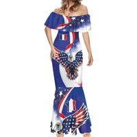 French American Heritage Month Mermaid Dress USA Eagle and France Urban Paris National Flag Style