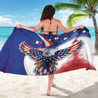 French American Heritage Month Sarong USA Eagle and France Urban Paris National Flag Style