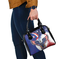 French American Heritage Month Shoulder Handbag USA Eagle and France Urban Paris National Flag Style
