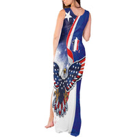 French American Heritage Month Tank Maxi Dress USA Eagle and France Urban Paris National Flag Style