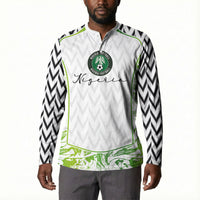 Nigeria National Football Custom Button Sweatshirt Blokecore T90 Sporty Style
