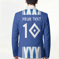 Greece National Football Custom Blazer Greek Key Sporty Style