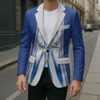Greece National Football Custom Blazer Greek Key Sporty Style
