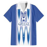 Greece National Football Custom Hawaiian Shirt Greek Key Sporty Style