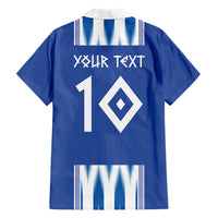 Greece National Football Custom Hawaiian Shirt Greek Key Sporty Style