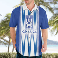 Greece National Football Custom Hawaiian Shirt Greek Key Sporty Style