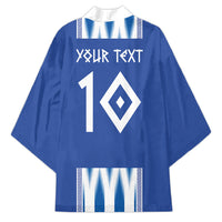 Greece National Football Custom Kimono Greek Key Sporty Style