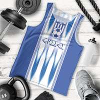 Greece National Football Custom Men Tank Top Greek Key Sporty Style