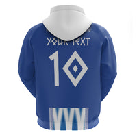 Greece National Football Custom Zip Hoodie Greek Key Sporty Style