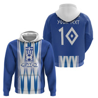 Greece National Football Custom Zip Hoodie Greek Key Sporty Style