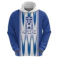 Greece National Football Custom Zip Hoodie Greek Key Sporty Style