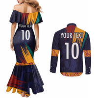 Custom Sri Lanka Cricket The Lions Couples Matching Mermaid Dress and Long Sleeve Button Shirt