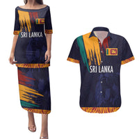 Custom Sri Lanka Cricket The Lions Couples Matching Puletasi and Hawaiian Shirt