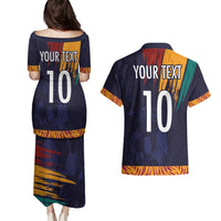 Custom Sri Lanka Cricket The Lions Couples Matching Puletasi and Hawaiian Shirt