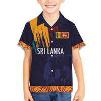 Custom Sri Lanka Cricket The Lions Family Matching Off The Shoulder Long Sleeve Dress and Hawaiian Shirt