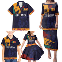 Custom Sri Lanka Cricket The Lions Family Matching Puletasi and Hawaiian Shirt