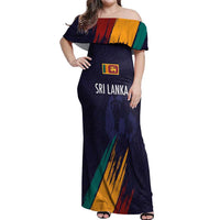 Custom Sri Lanka Cricket The Lions Off Shoulder Maxi Dress