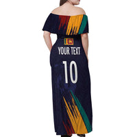 Custom Sri Lanka Cricket The Lions Off Shoulder Maxi Dress