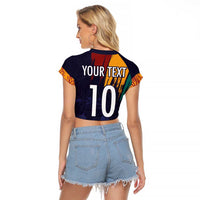Custom Sri Lanka Cricket The Lions Raglan Cropped T Shirt