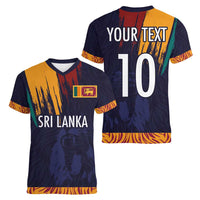 Custom Sri Lanka Cricket The Lions Women V-Neck T-Shirt