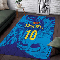 Custom Sri Lanka Cricket Royal Blue Warrior Area Rug