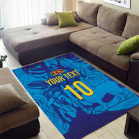 Custom Sri Lanka Cricket Royal Blue Warrior Area Rug