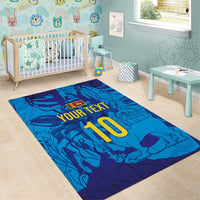 Custom Sri Lanka Cricket Royal Blue Warrior Area Rug