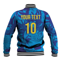 Custom Sri Lanka Cricket Royal Blue Warrior Baseball Jacket