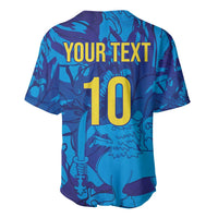 Custom Sri Lanka Cricket Royal Blue Warrior Baseball Jersey