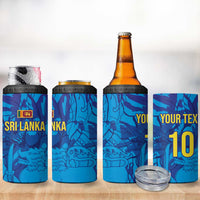Custom Sri Lanka Cricket Royal Blue Warrior 4 in 1 Can Cooler Tumbler