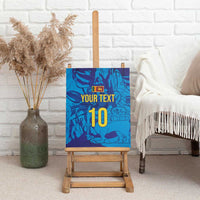 Custom Sri Lanka Cricket Royal Blue Warrior Canvas Wall Art