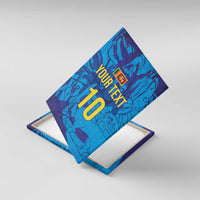 Custom Sri Lanka Cricket Royal Blue Warrior Canvas Wall Art