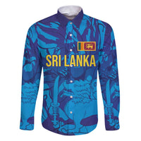 Custom Sri Lanka Cricket Royal Blue Warrior Family Matching Puletasi and Hawaiian Shirt