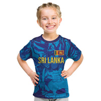 Custom Sri Lanka Cricket Royal Blue Warrior Kid T Shirt