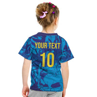 Custom Sri Lanka Cricket Royal Blue Warrior Kid T Shirt