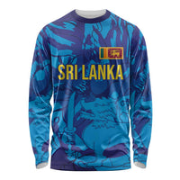 Custom Sri Lanka Cricket Royal Blue Warrior Long Sleeve Shirt