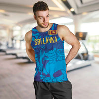 Custom Sri Lanka Cricket Royal Blue Warrior Men Tank Top