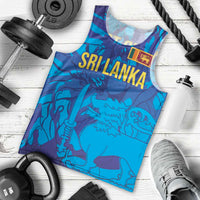 Custom Sri Lanka Cricket Royal Blue Warrior Men Tank Top