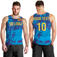 Custom Sri Lanka Cricket Royal Blue Warrior Men Tank Top
