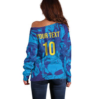 Custom Sri Lanka Cricket Royal Blue Warrior Off Shoulder Sweater
