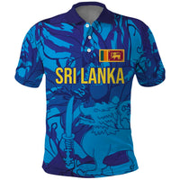 Custom Sri Lanka Cricket Royal Blue Warrior Polo Shirt