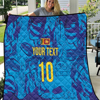 Custom Sri Lanka Cricket Royal Blue Warrior Quilt