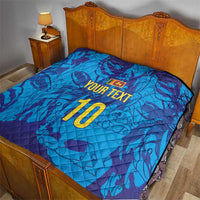 Custom Sri Lanka Cricket Royal Blue Warrior Quilt