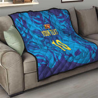 Custom Sri Lanka Cricket Royal Blue Warrior Quilt