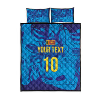 Custom Sri Lanka Cricket Royal Blue Warrior Quilt Bed Set