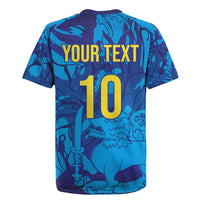 Custom Sri Lanka Cricket Royal Blue Warrior Rugby Jersey